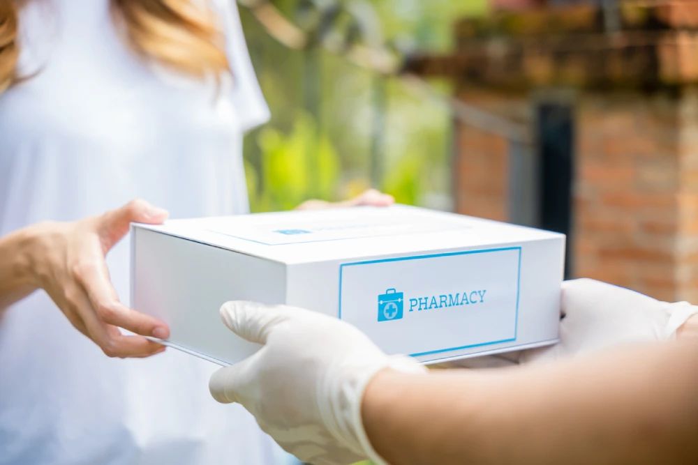prescription delivery service from a pharmacy franchise