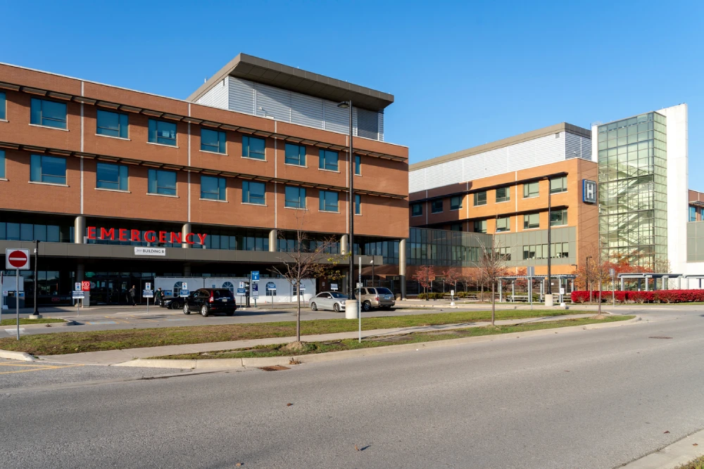 exterior of a hospital - a common pharmacy location